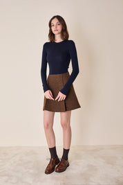 Maglia girocollo in lana merino extrafine