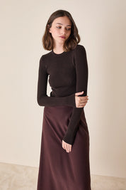 Maglia girocollo in lana merino extrafine