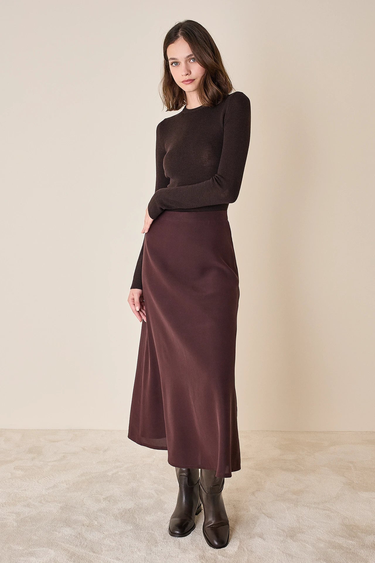 Maglia girocollo in lana merino extrafine