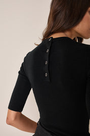 Maglia girocollo a mezze maniche