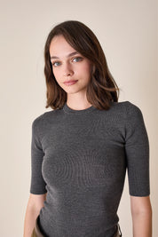 Maglia girocollo a mezze maniche