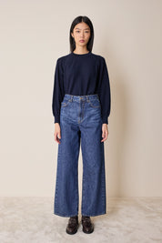 Maglia girocollo con maniche raglan