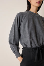 Maglia girocollo con maniche raglan