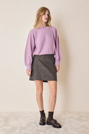 Maglia girocollo con maniche raglan