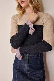 Maglia multicolor con volant