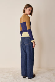 Maglia multicolor con volant