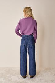 Maglia con collo alto in lana merino