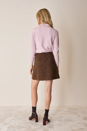 Polo in lana e cashmere con maxi colletto