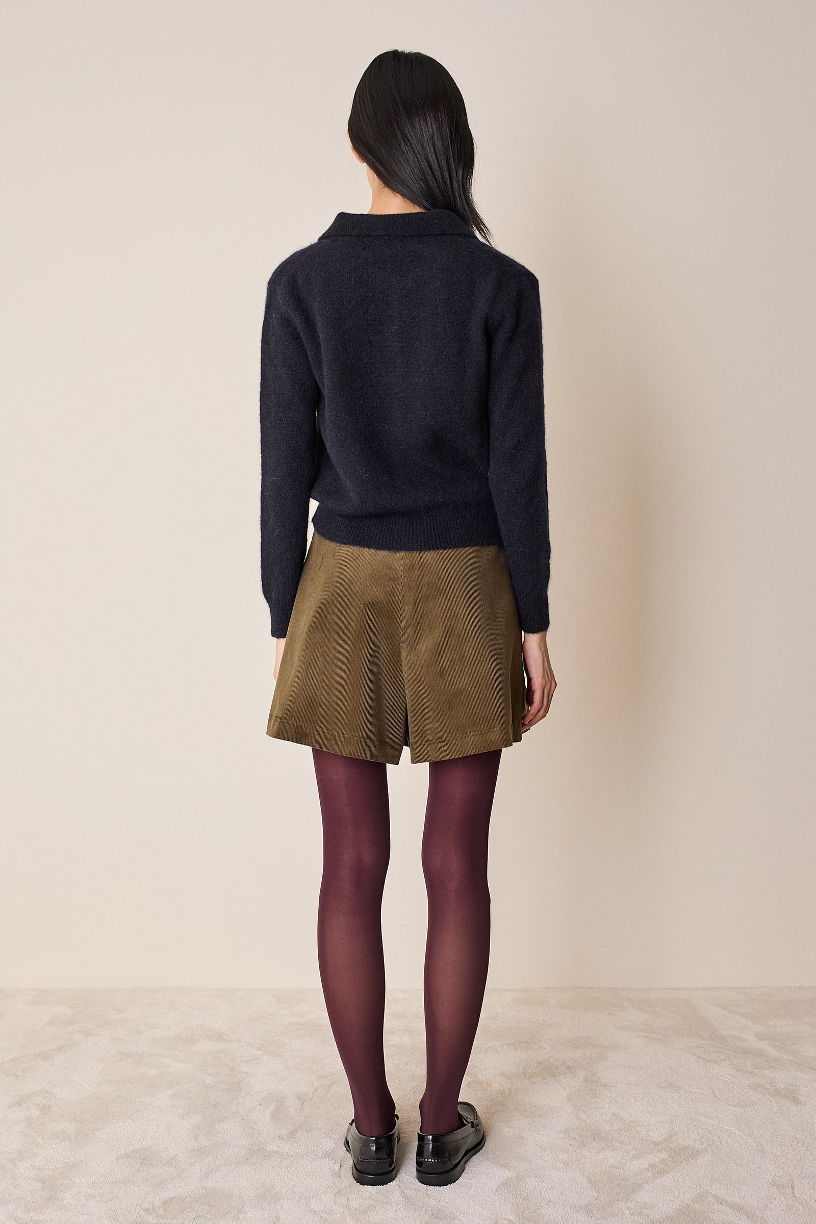 Cardigan con colletto a polo