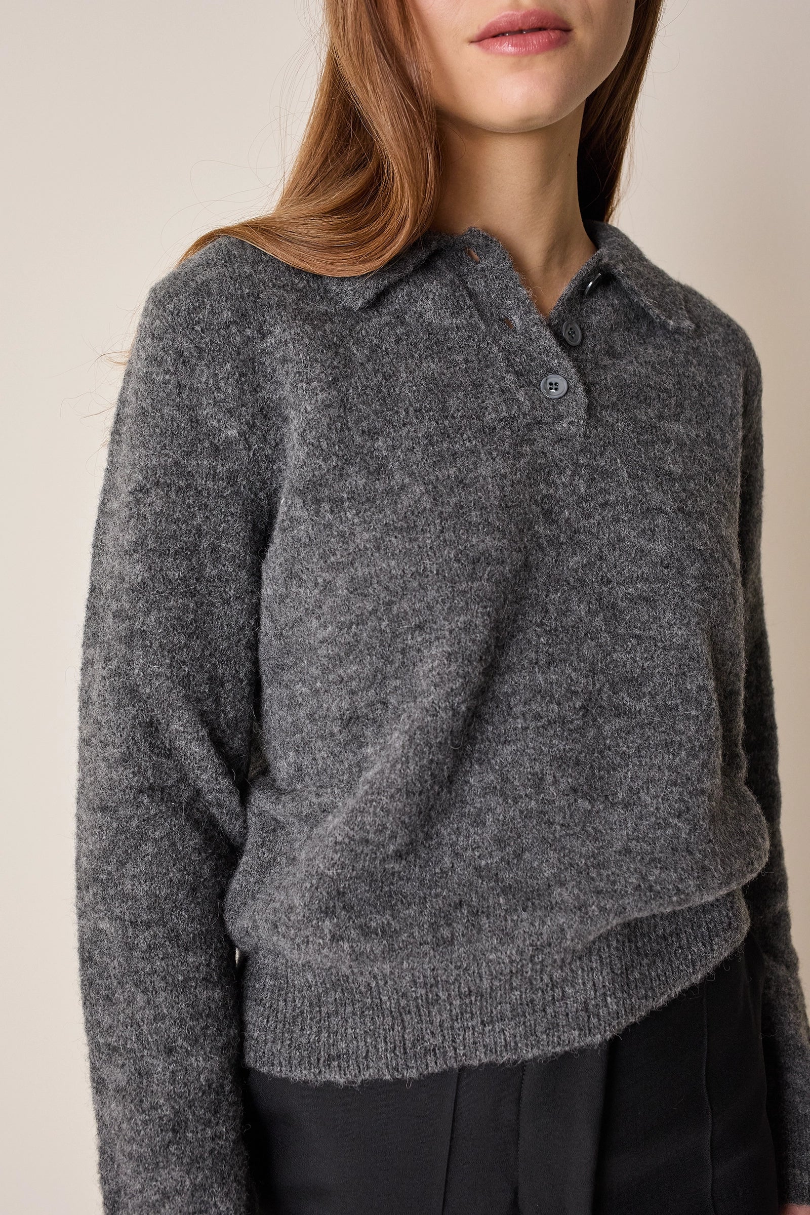 Piura alpaca polo sweater