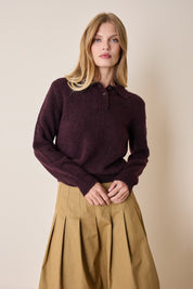 Piura alpaca polo sweater