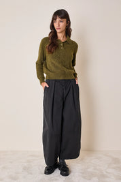 Piura alpaca polo sweater