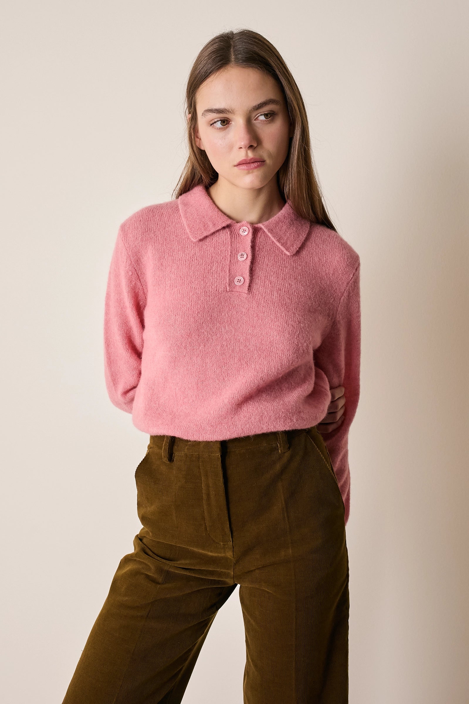 Piura alpaca polo sweater