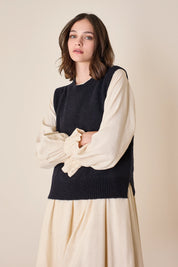 Gilet morbido in alpaca e merino