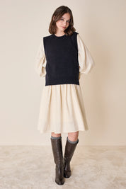 Gilet morbido in alpaca e merino