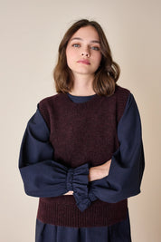Gilet morbido in alpaca e merino