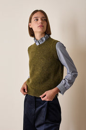 Gilet morbido in alpaca e merino