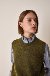 Gilet morbido in alpaca e merino
