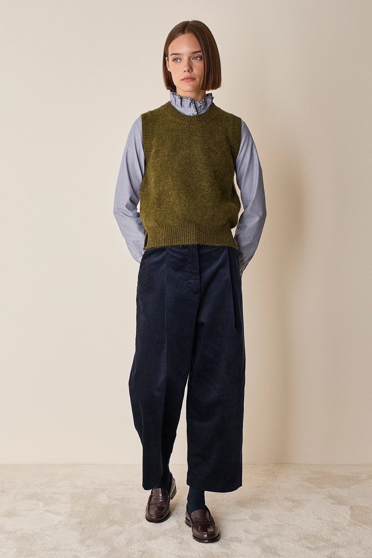 Gilet morbido in alpaca e merino