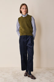 Gilet morbido in alpaca e merino