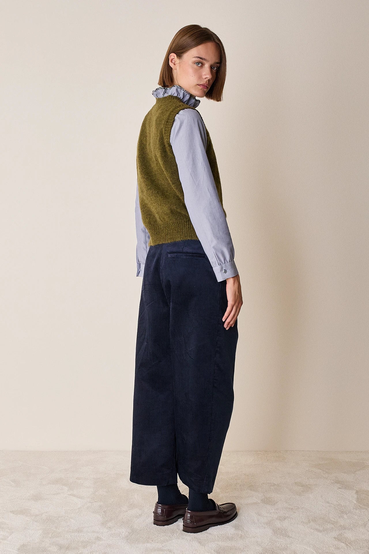 Gilet morbido in alpaca e merino