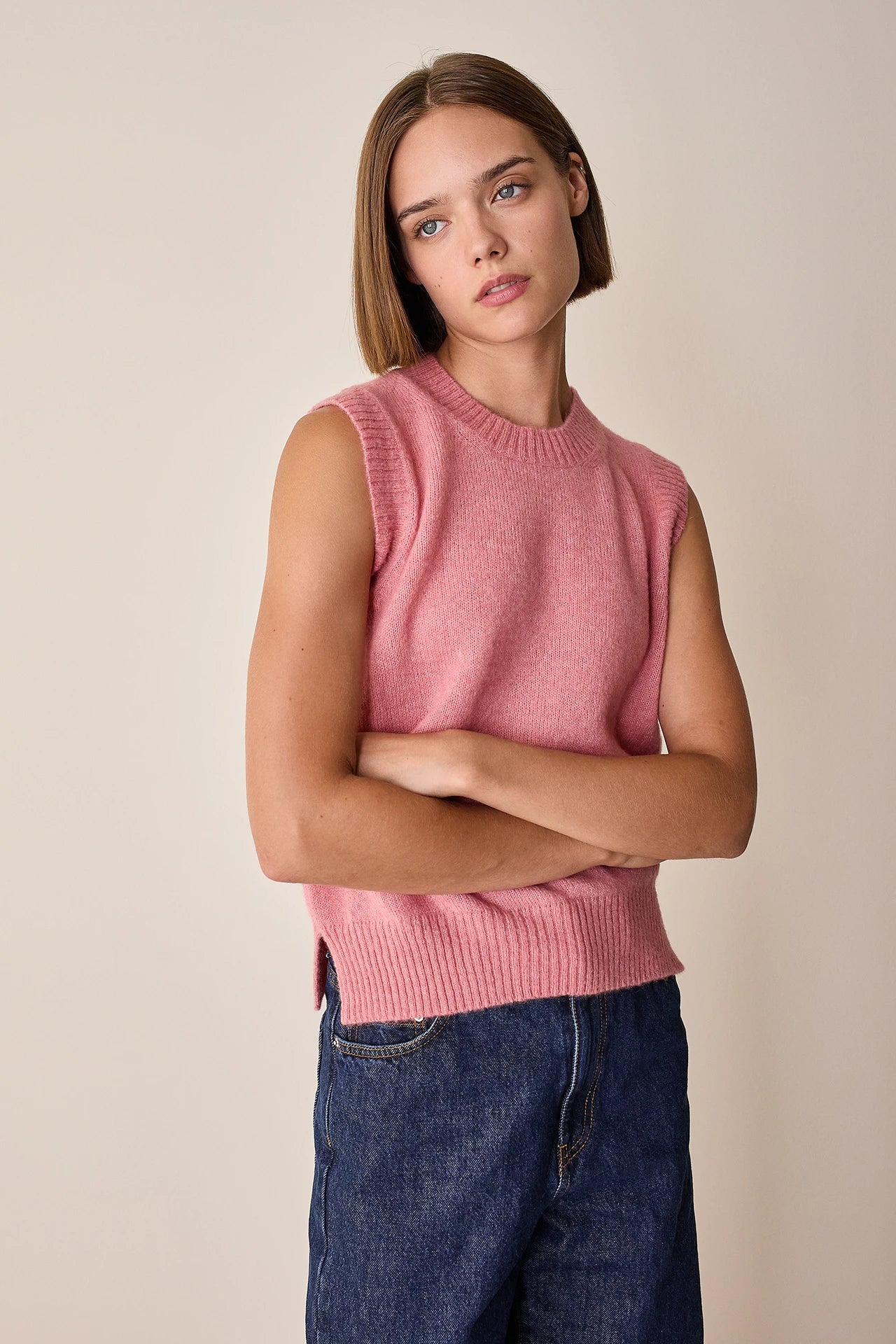 Gilet morbido in alpaca e merino