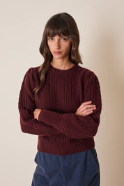 Maglia girocollo traforata
