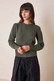 Maglia girocollo traforata