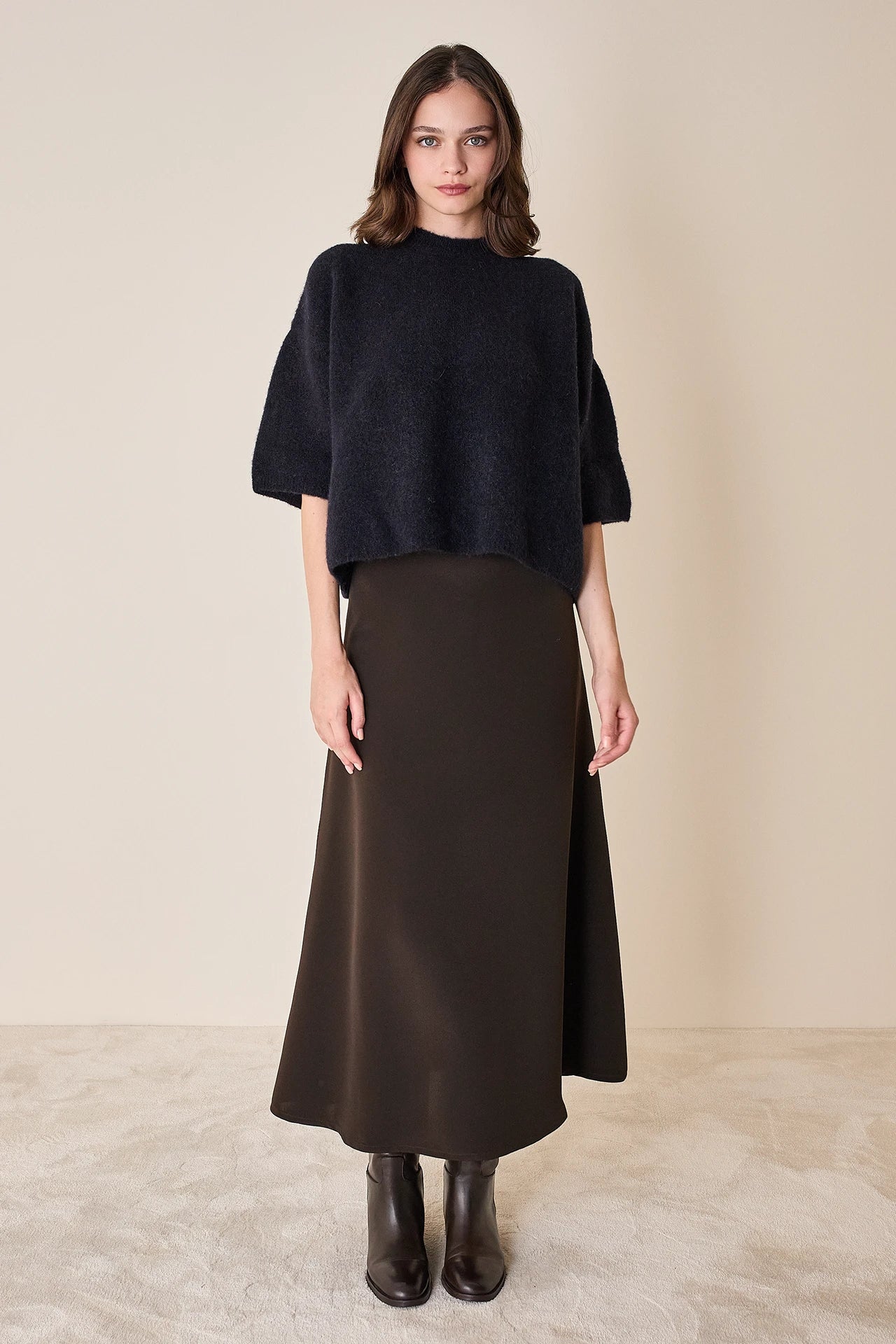 Maglia a mezze maniche in alpaca Piura