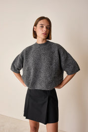 Maglia a mezze maniche in alpaca Piura
