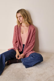Cardigan kimono in maglia di mohair
