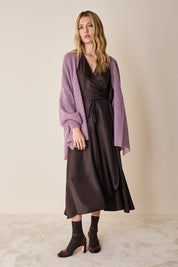 Cardigan kimono in maglia di mohair