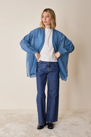 Cardigan kimono in maglia di mohair