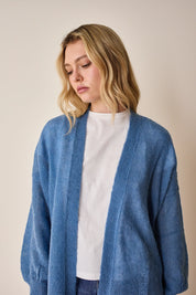 Cardigan kimono in maglia di mohair