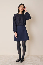 Mohair and baby alpaca crew neck sweater