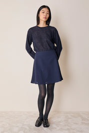 Mohair and baby alpaca crew neck sweater