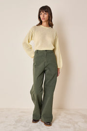 Maglia girocollo in mohair e baby alpaca