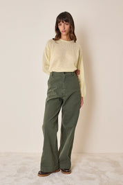 Maglia girocollo in mohair e baby alpaca