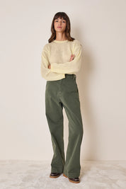 Mohair and baby alpaca crew neck sweater