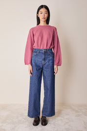 Mohair and baby alpaca crew neck sweater