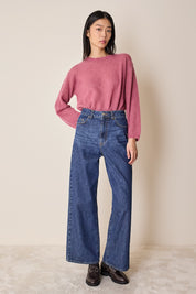 Mohair and baby alpaca crew neck sweater