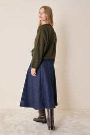 Mohair and baby alpaca crew neck sweater