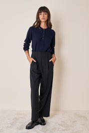 Polo in lana vergine merino extra fine