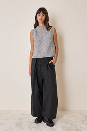Gilet in filato mélange