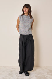 Gilet in filato mélange
