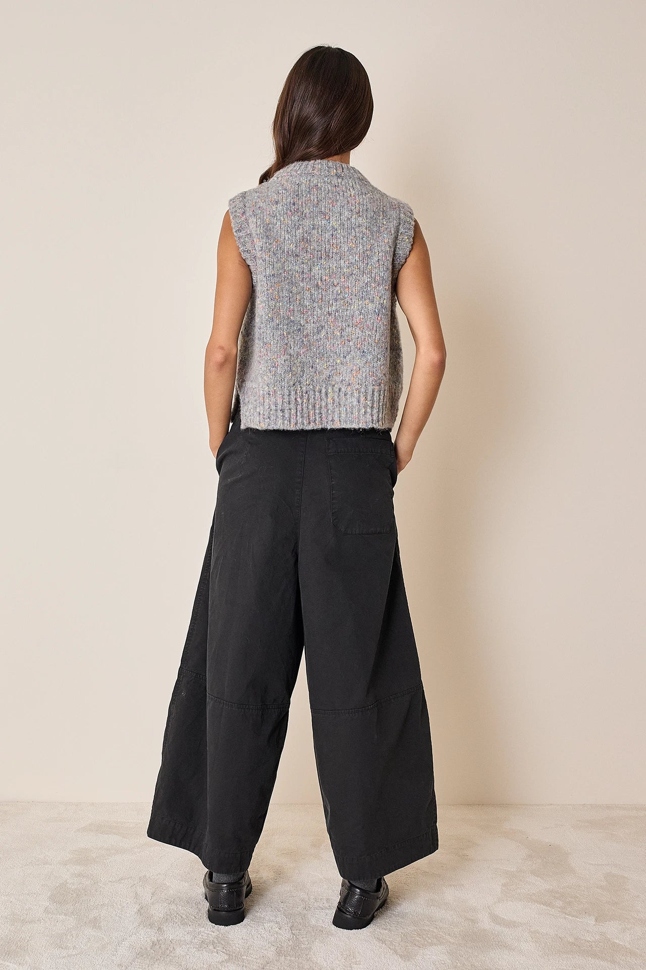 Gilet in filato mélange