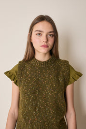 Gilet in filato mélange