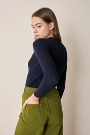 Textured wool crewneck