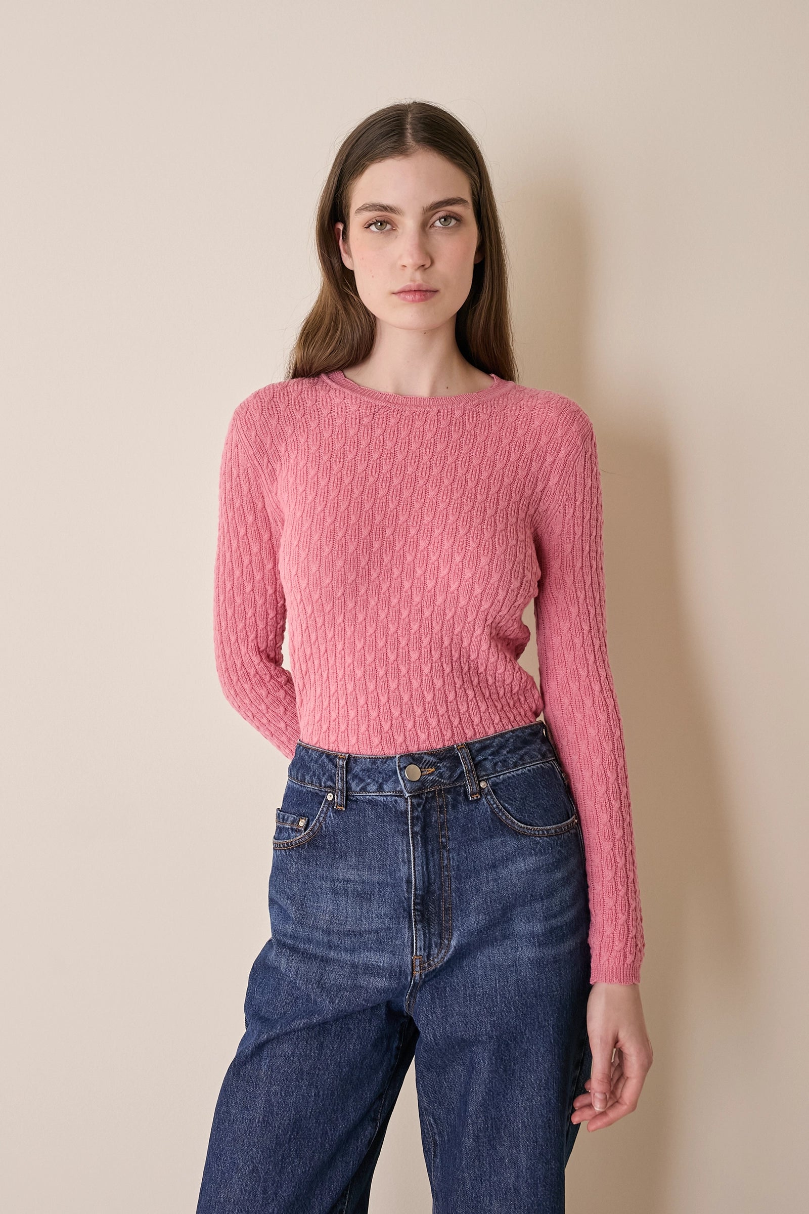 Girocollo operato in lana