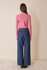 Textured wool crewneck